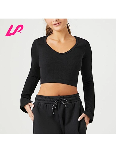 Our black v neck long sleeve is the perfect balance of style and comfort. Made from high-quality materials, it's perfect for any occasion. Shop now and elevate your wardrobe.